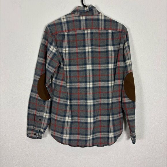 J. Crew Grey with Blue and Red Plaid Striped Collared Button Down Shirt - Picture 4 of 6